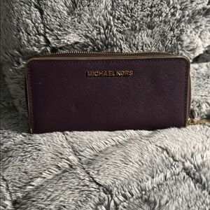 Michael Kors Purple Leather Wallet